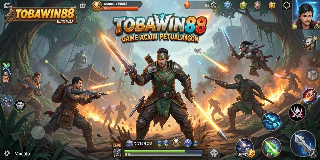 Tampilan gameplay TOBAWIN88 yang penuh aksi dan menegangkan.
