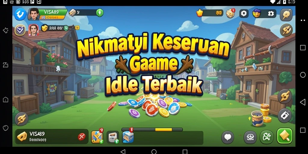 Screenshot menampilkan gameplay Idle yang menarik dan adiktif.